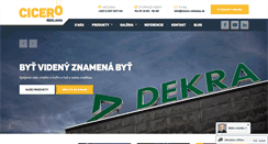 Desktop Screenshot of cicero-reklama.sk